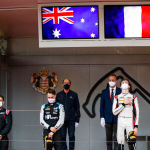 Le jeune prodige du sport automobile français Théo Pourchaire (17 ans) s'est imposé ce samedi lors du Grand Prix de Formule 2, à Monaco le 22 mai 2021. © Florent Gooden/Panoramic/Bestimage