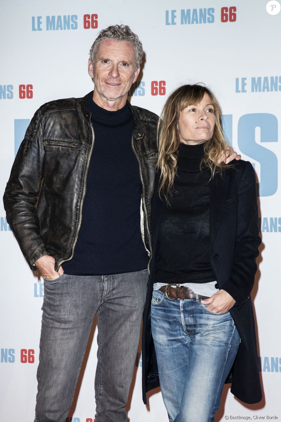 Denis Brogniart et sa femme Hortense à l'avant-première du film " Le Mans" au cinéma Gaumont Champs-Élysées à Paris, France, le 6 octobre 2019. © Olivier Borde/Bestimage