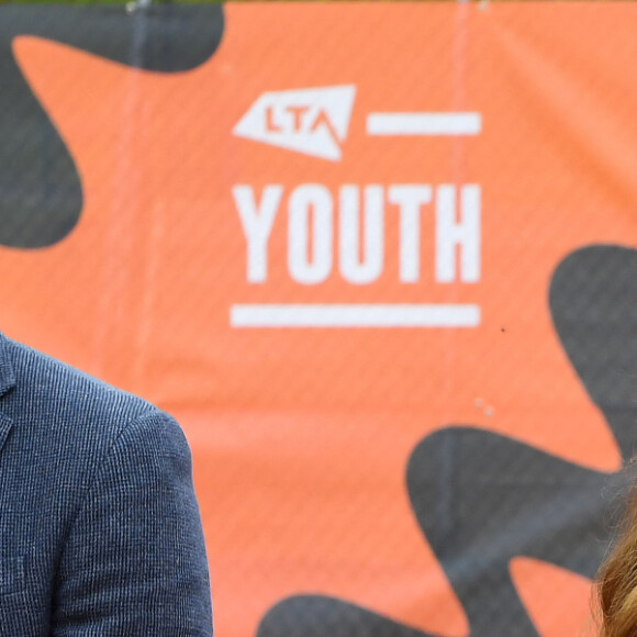 Le prince William, duc de Cambridge, et Catherine (Kate) Middleton, duchesse de Cambridge, rendent visite aux jeunes de la Lawn Tennis Association (LTA) à Édimbourg, Ecosse, Royaume Uni, le 27 mai 2021. 