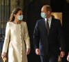 Le prince William et Kate Middleton lors d'une visite au centre de vaccination de l'abbaye de Westminster à Londres, Royaume Uni
