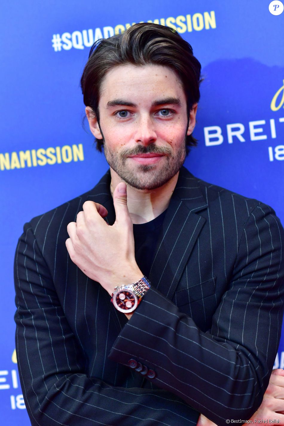 Valentin D'Hoore lors de la soirée de réouverture de la boutique "Breitling", située rue de la Paix. Paris, le 3 octobre 2019. © Rachid Bellak/Bestimage