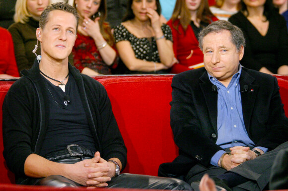 Michael Schumacher & Jean Todt sur le plateau de l'émission Vivement Dimanche.
