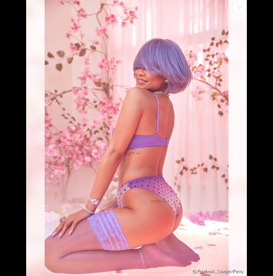 Rihanna pose pour la nouvelle collection de sa marque de lingerie, SavageXFenty. Janvier 2020.