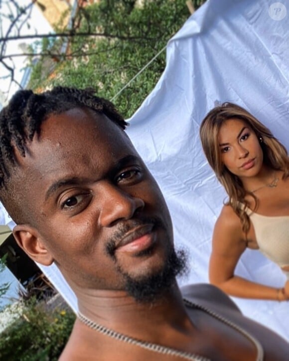 Black M et sa femme Léa Djadja le 26 juillet 2020.