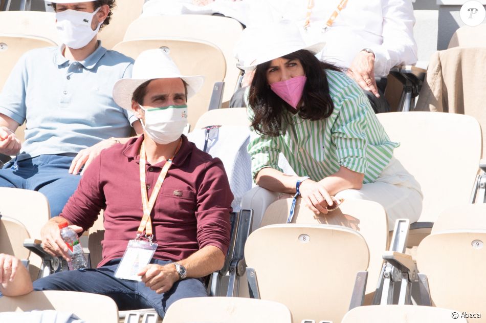 Nolwenn Leroy et Arnaud Clement à Roland Garros le 6 juin 2021. Photo by Laurent Zabulon/ABACAPRESS.COM
