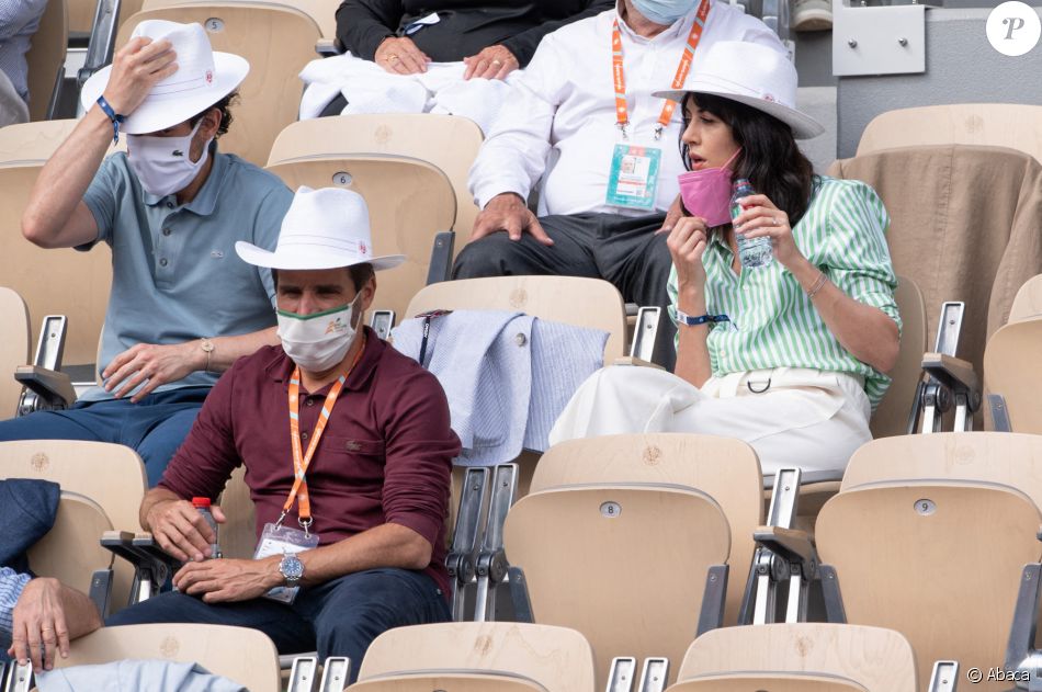 Nolwenn Leroy et Arnaud Clement à Roland Garros le 6 juin 2021. Photo by Laurent Zabulon/ABACAPRESS.COM