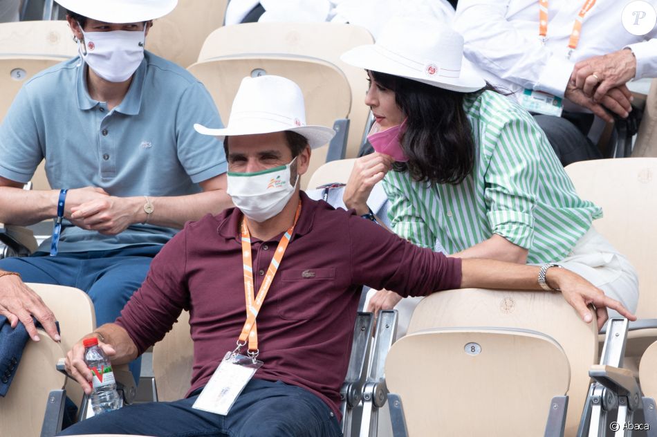 Nolwenn Leroy et Arnaud Clement à Roland Garros le 6 juin 2021. Photo by Laurent Zabulon/ABACAPRESS.COM