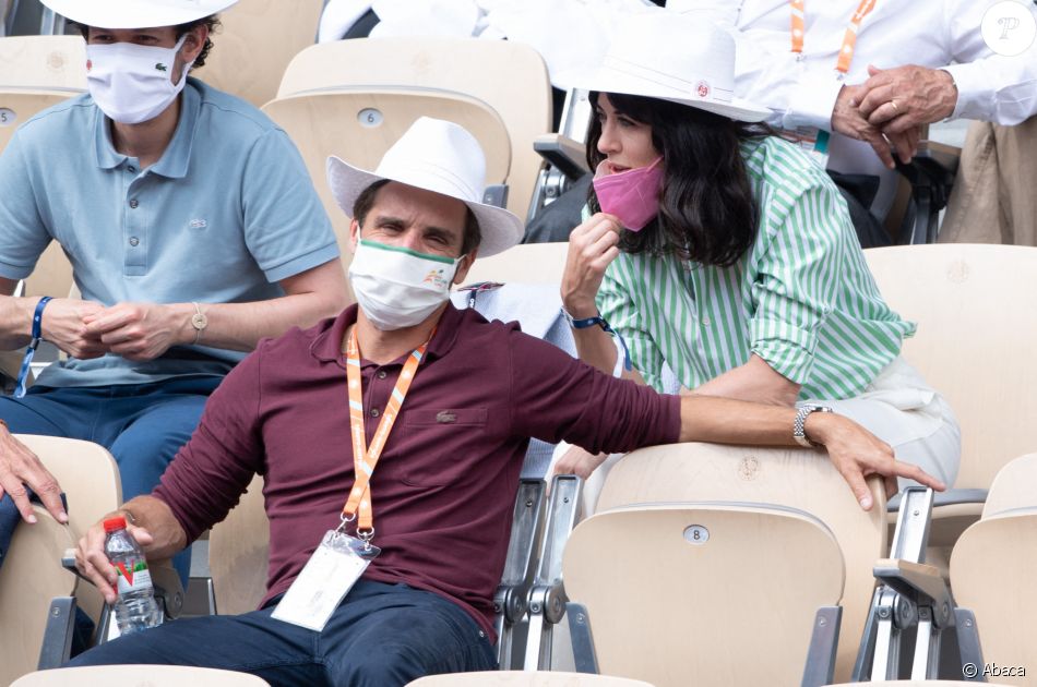 Nolwenn Leroy et Arnaud Clement à Roland Garros le 6 juin 2021. Photo by Laurent Zabulon/ABACAPRESS.COM