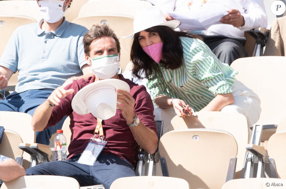 Nolwenn Leroy et Arnaud Clement à Roland Garros le 6 juin 2021. Photo by Laurent Zabulon/ABACAPRESS.COM