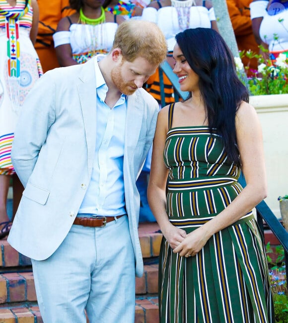 Le prince Harry et Meghan Markle - Réception dans les jardins de la résidence du haut-commissaire britannique au Cap, Afrique du Sud, le 24 septembre 2019.