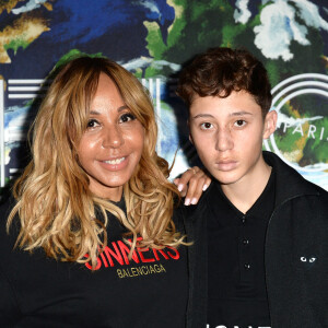 Cathy Guetta et son fils Tim Elvis - Défilé Kenzo Homme collection Automne-Hiver 2019/20 lors de la fashion week à Paris, le 20 janvier 2019. © Veeren/CVS/Bestimage