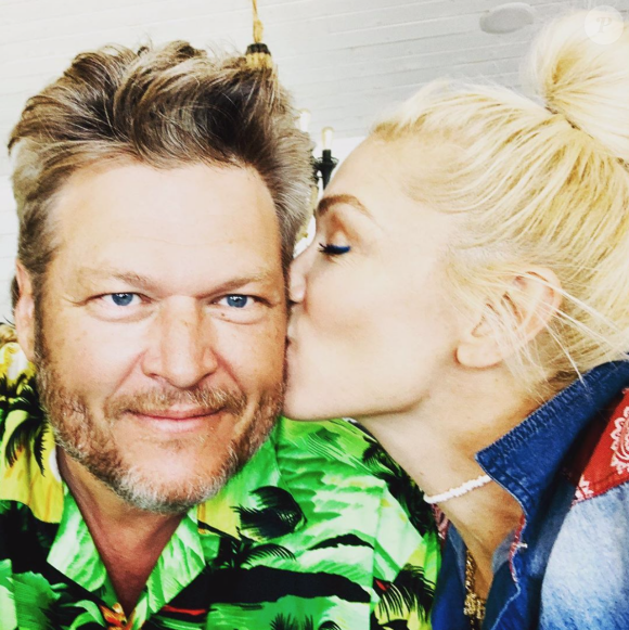 Gwen Stefani et son fiancé Blake Shelton. Octobre Juin Mai 2020.