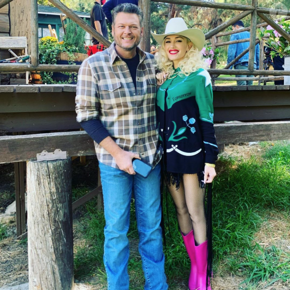 Gwen Stefani et Blake Shelton en décembre 2020.