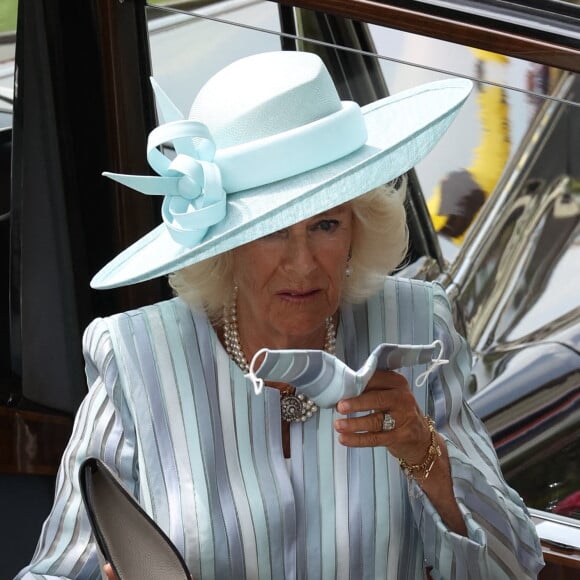 Camilla, duchesse de Cornouailles, au Royal Ascot le 15 juin 2021.