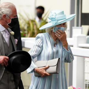 Le prince Charles et son épouse Camilla, duchesse de Cornouailles, au Royal Ascot le 15 juin 2021.