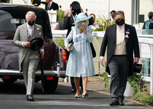 Le prince Charles et son épouse Camilla, duchesse de Cornouailles, au Royal Ascot le 15 juin 2021.