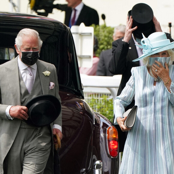 Le prince Charles et son épouse Camilla, duchesse de Cornouailles, au Royal Ascot le 15 juin 2021.