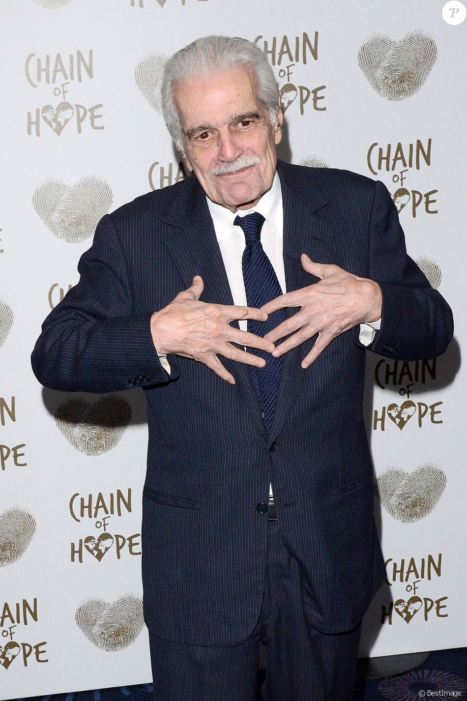 Omar Sharif à la soirée caritative "Chain of Hope" à Londres, le 21 novembre 2014.