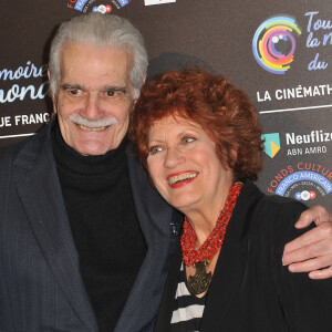 Omar Sharif et Andréa Ferréol - Projection du film "Lawrence d'Arabie" à l'occasion du festival international du film restauré à la cinémathèque de Paris.