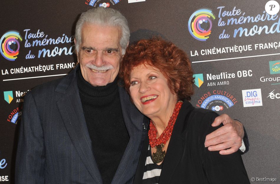 Omar Sharif et Andréa Ferréol - Projection du film "Lawrence d'Arabie" à l'occasion du festival international du film restauré à la cinémathèque de Paris.