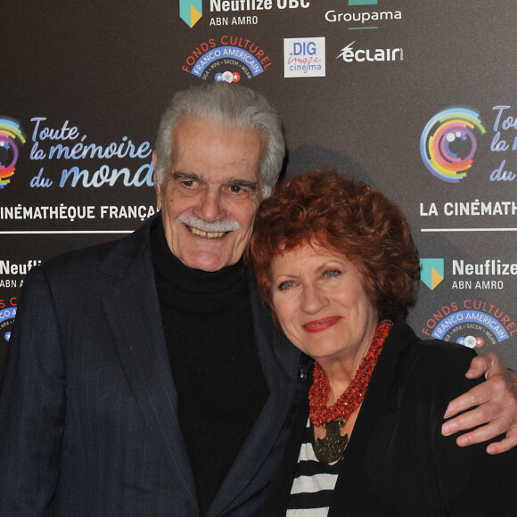 Omar Sharif et Andréa Ferréol - Projection du film "Lawrence d'Arabie" à l'occasion du festival international du film restauré à la cinémathèque de Pari, le 29 Novembre 2012.