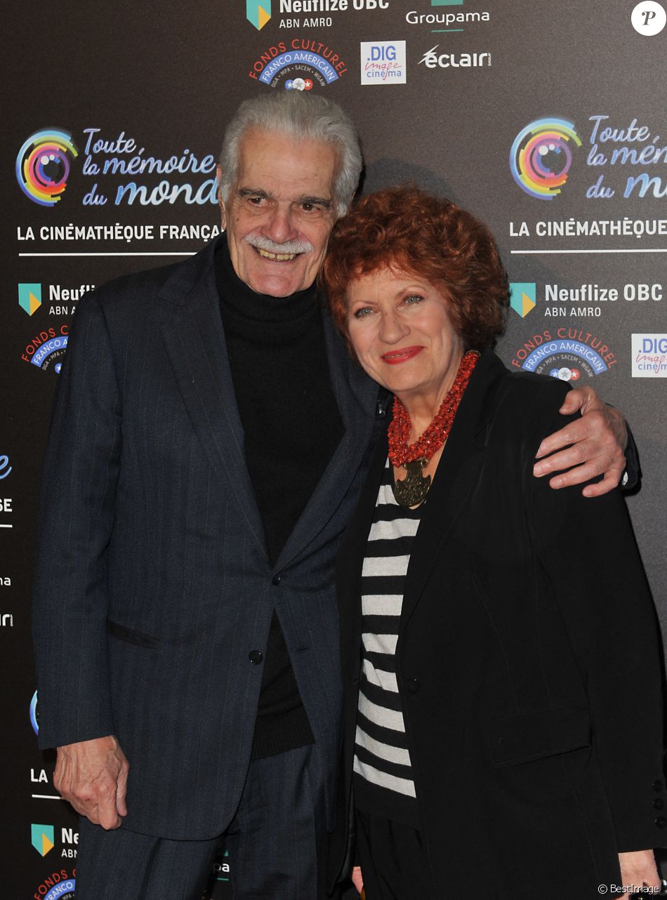 Omar Sharif et Andréa Ferréol - Projection du film "Lawrence d'Arabie" à l'occasion du festival international du film restauré à la cinémathèque de Pari, le 29 Novembre 2012.