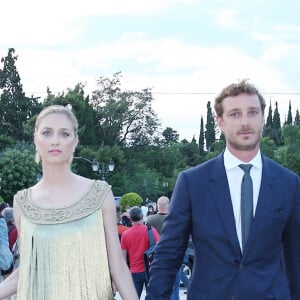 Beatrice Borromeo et son mari Pierre Casiraghi - Arrivées au défilé de mode Dior Cruise 2022 au stade Panathenaic à Athènes. Le 17 juin 2021