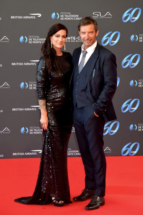 Franck Sémonin et sa femme Hélène lors de la soirée d'ouverture du 60ème Festival de Télévision de Monte-Carlo au Grimaldi Forum à Monaco, le 18 juin 2021. © Bruno Bébert/Bestimage 