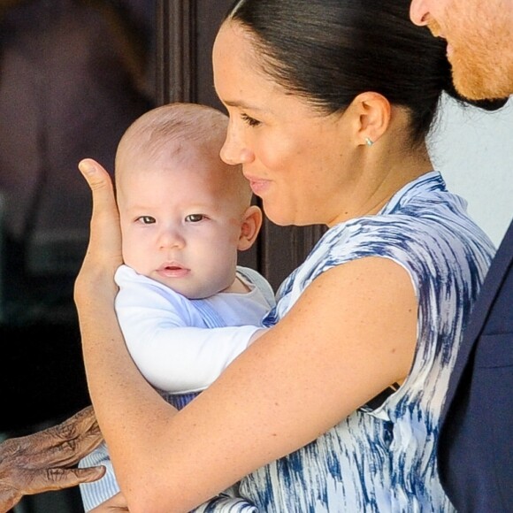 Le prince Harry, duc de Sussex, et Meghan Markle, duchesse de Sussex, avec leur fils Archie ont rencontré l'archevêque Desmond Tutu et sa femme à Cape Town, Afrique du Sud. Le 25 septembre 2019