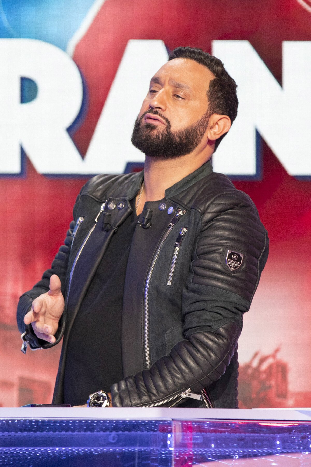 Veste cuir cyril hanouna sale