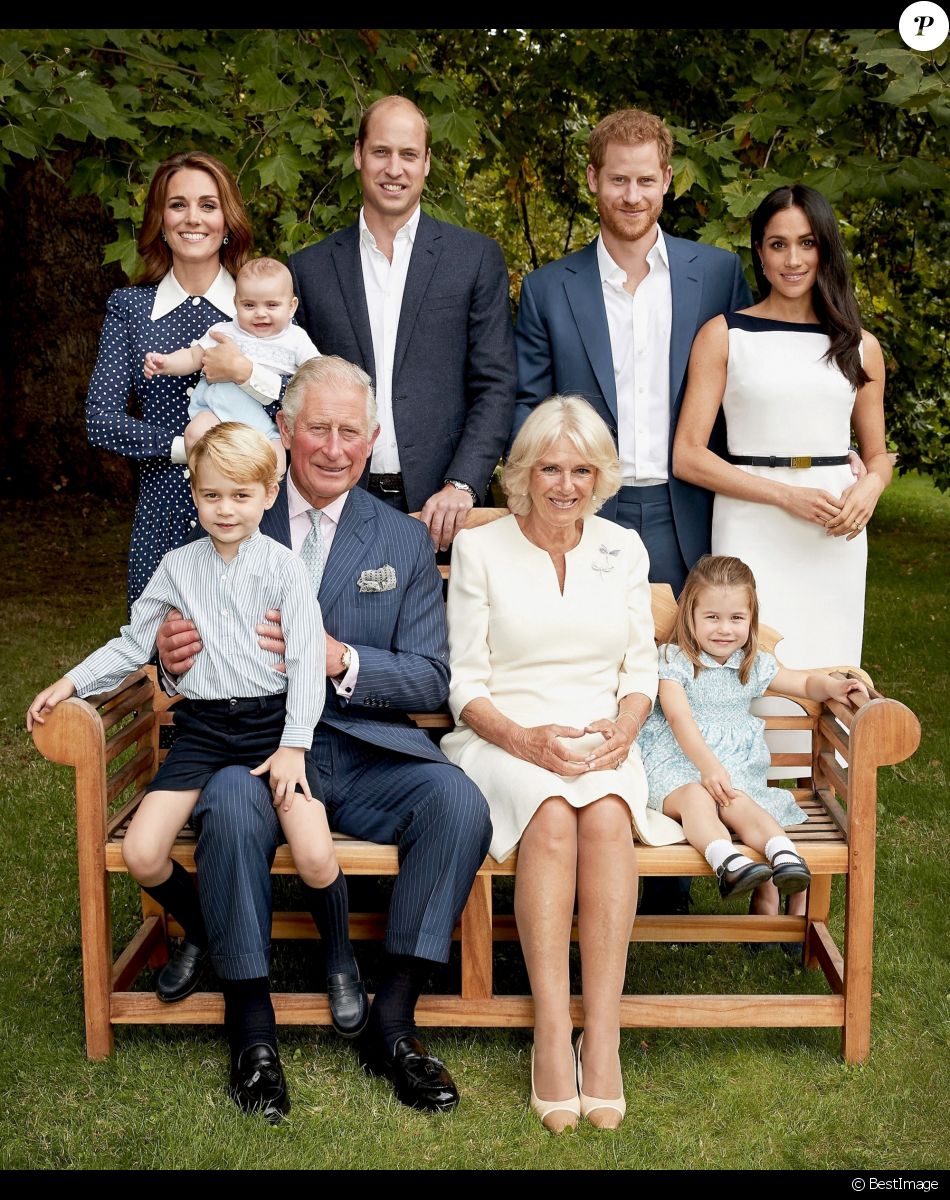 Photo de famille pour les 70 ans du prince Charles, prince de Galles, dans le jardin de Clarence House à Londres, Royaume Uni, le 14 novembre 2018.