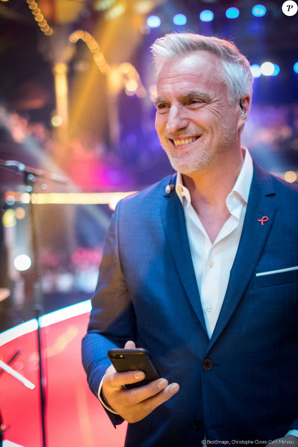 Exclusif - David Ginola - Backstage de l'émission TV "Toujours ensemble, notre raison d'être" à l'occasion du Sidaction 2018 au Casino de Paris. Le 24 mars 2018 © Christophe Clovis-Cyril Moreau / Bestimage