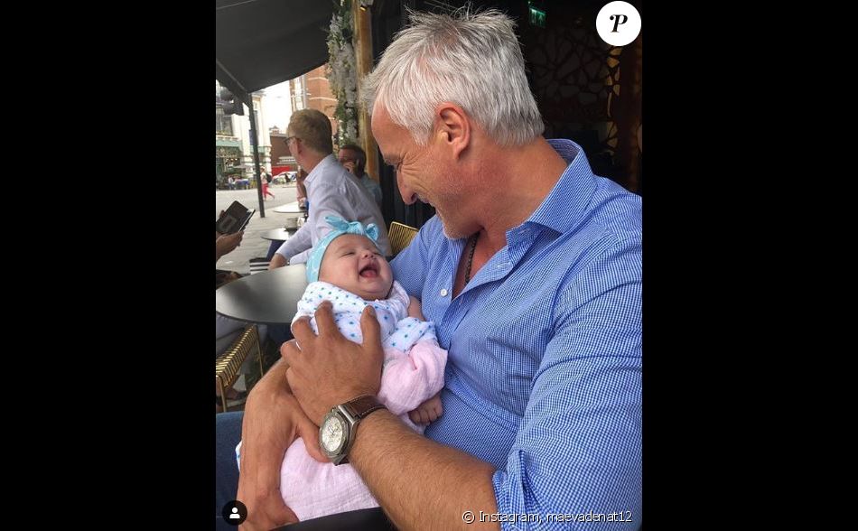 Maëva Denat publie une photo de David Ginola avec lerur fille sur Instagram le 28 juillet 2018.