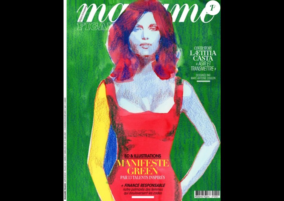 Retrouvez l'interview de Laetitia Casta dans le magazine Madame Figaro du 18 juin 2021.