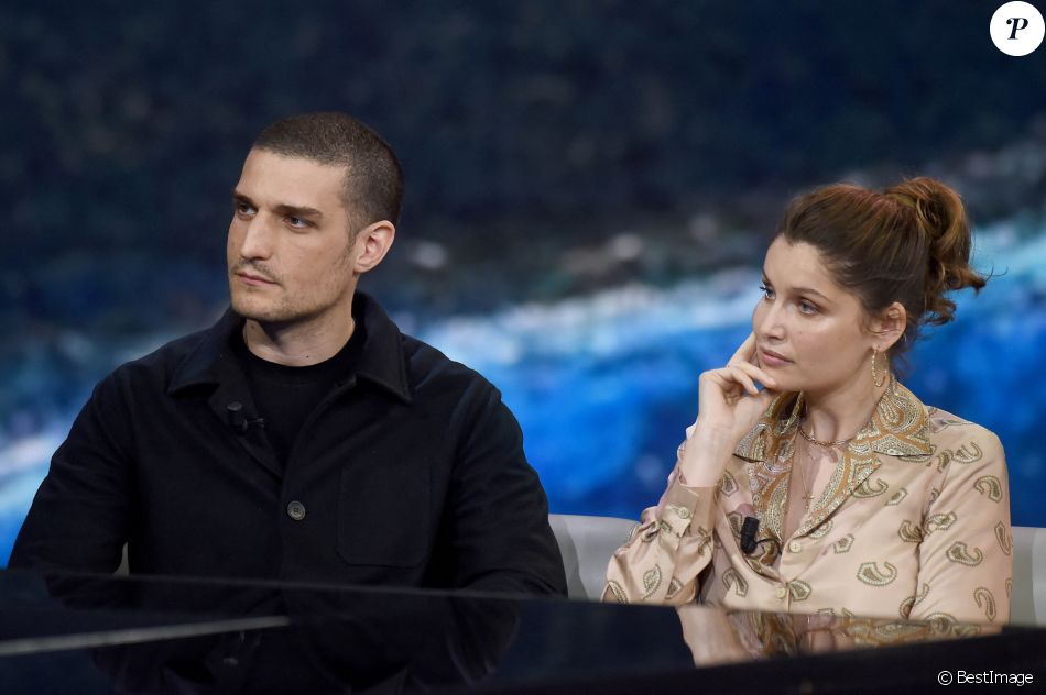 Louis Garrel et sa femme Laetitia Casta - Emission "Che Tempo Che Fa" à Milan en Italie le 7 avril 2019.