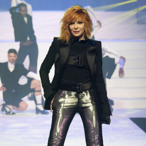 Mylène Farmer lors du dernier défilé de mode Haute-Couture printemps-été "Jean-Paul Gaultier" au théâtre du Châtelet à Paris, France.