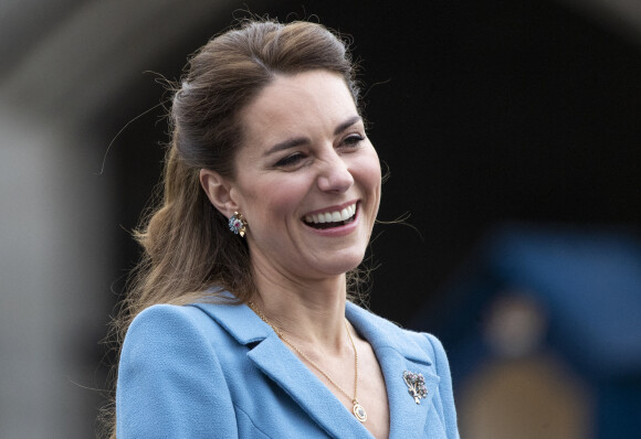 Kate Catherine Middleton, duchesse de Cambridge, lors de l'événement "Beating of the Retreat (Cérémonie de la Retraite)" au palais de Holyroodhouse à Edimbourg. Le 27 mai 2021 