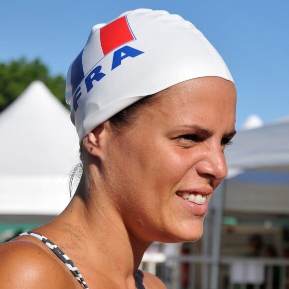 Exclusif - Laure Manaudou replonge pour le 8ème meeting de natation de Carcassonne le 28 juin 2015.