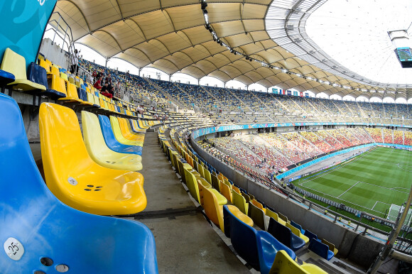 Atmosphère avant le huitièmes de finale de l'Euro 2020 entre la France et la Suisse à l'arène nationale de Bucarest, Roumanie, le 28 juin 2021. © Federico Pestellini/Panoramic/Bestimage 