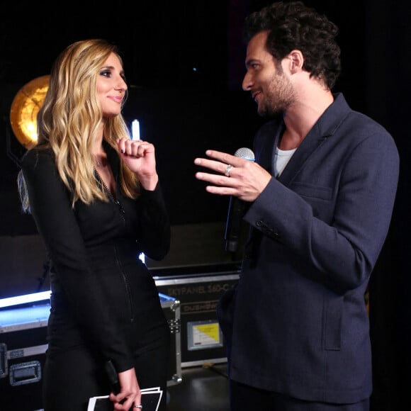 Exclusif - Marie Portolano et Amir Haddad - Backstage de l'enregistrement de l'émission "La soirée extraordinaire : La musique comme vous ne l'avez jamais vue", qui sera diffusée le 30 juin sur M6. © Gaffiot-Moreau / Bestimage