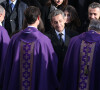 Nicolas Sarkozy, François Sarkozy et sa fille Katinka, Carla Bruni-Sarkozy - Sorties des obsèques de Andrée Sarkozy (mère de N.Sarkozy), dite Dadue née Andrée Mallah, en l'église Saint-Jean-Baptiste à Neuilly-Sur-Seine.