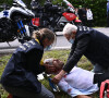 Cyril Lemoine - Chute collective lors de la première étape du Tour de France à Landerneau, le 26 juin 2021. @ Photo News / Panoramic / Bestimage