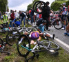 Kristian Sbaragli - Chute collective lors de la première étape du Tour de France à Landerneau. @ Photo News / Panoramic / Bestimage