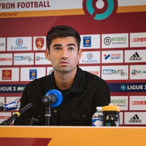 Enzo Zidane, le fils de Zinédine Zidane, est présenté dans son nouveau club, le Rodez Aveyron Football Club. Rodez, le 30 juin 2021.