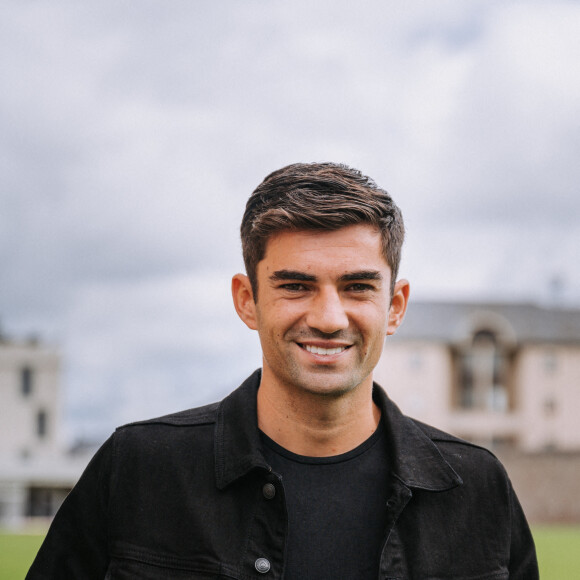 Enzo Zidane, le fils de Zinédine Zidane, est présenté dans son nouveau club, le Rodez Aveyron Football Club. Rodez, le 30 juin 2021.