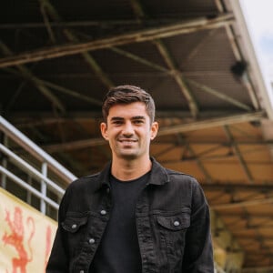 Enzo Zidane, le fils de Zinédine Zidane, est présenté dans son nouveau club, le Rodez Aveyron Football Club. Rodez, le 30 juin 2021.