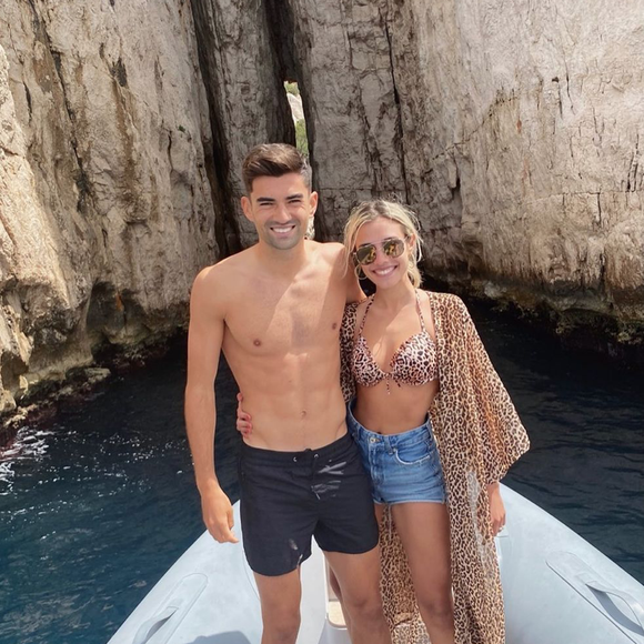 Enzo Zidane et sa fiancée Karen Goncalves en mai 2021.