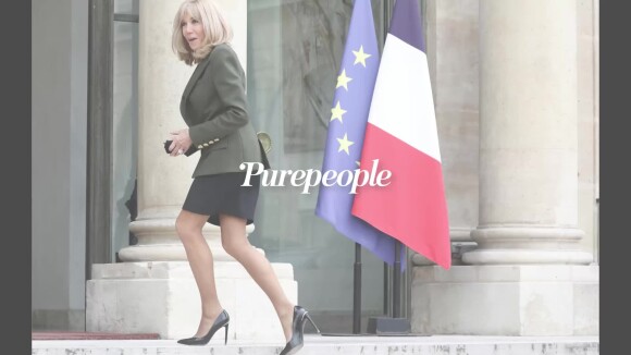 Brigitte Macron : Ravissante en blazer et jupe, elle s'engage au côté d'Emmanuel Macron