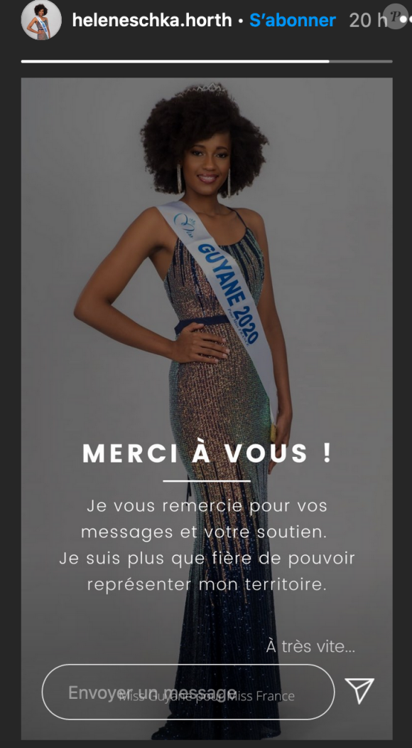 Héléneschka Horth a été élue Miss Guyane 2020 samedi 31 octobre 2020 - Instagram