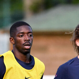 Ousmane Dembele - Antoine Griezmann - Entraînement de l'équipe de France de football à Clairefontaine, le 30 mai 2021. © Anthony Bibard / FEP / Panoramic / Bestimage